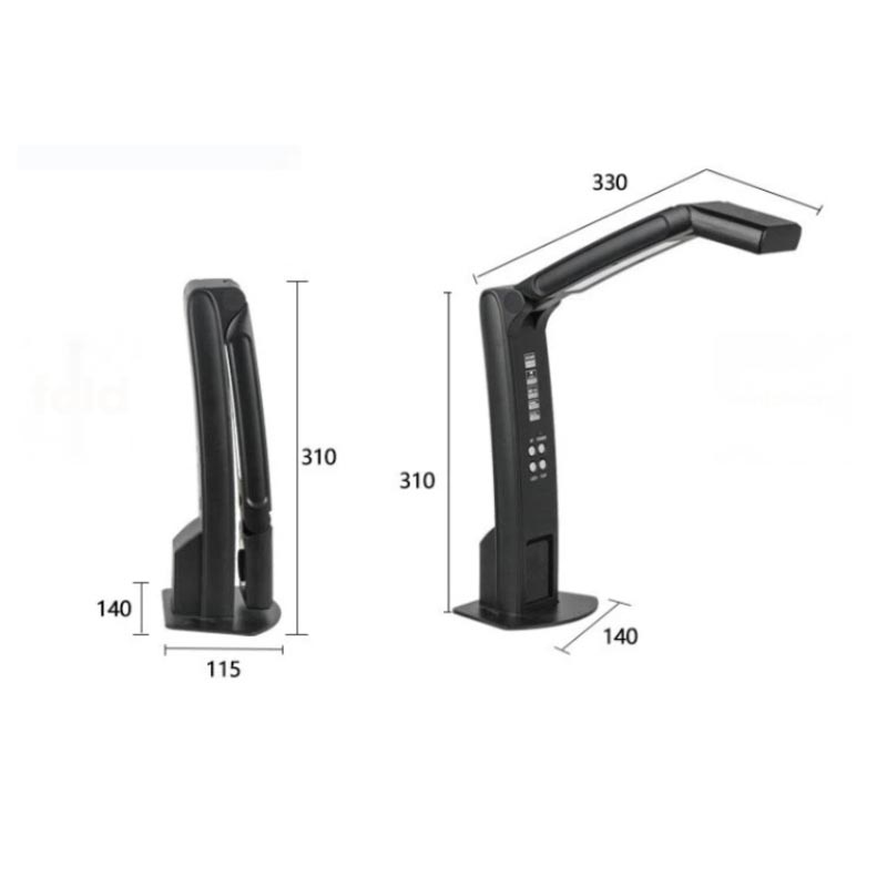 Document Scanner Portable - กล้องถ่ายเอกสารแบบพกพา พับเก็บได้ พร้อมแขนปรับระดับได้ ใช้สำหรับสแกนหนังสือและโน้ต พร้อมปุ่มควบคุม