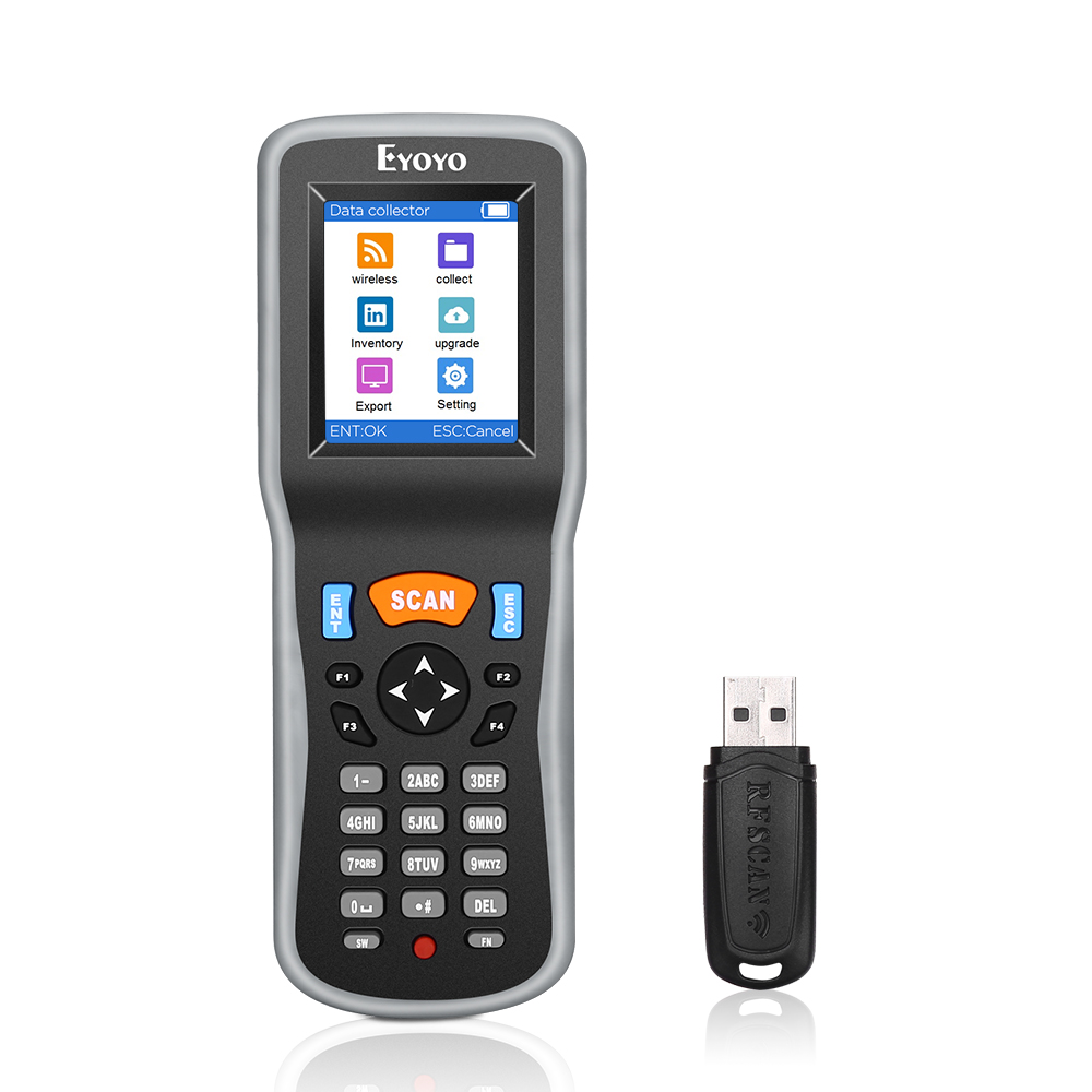 Document Scanner Portable - Eyoyo 1D Wireless Barcode Scanner ข้อมูลมือถือสะสมสินค้าคงคลังเครื่องสแกนเนอร์แบบพกพาเครื่องอ่านบาร์โค้ดสําหรับคลังสินค้า