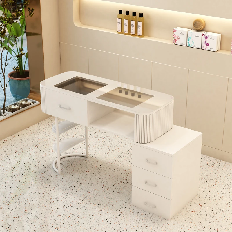 Tech Table Accessories - อุปกรณ์เสริม โต๊ะทำเล็บ ตู้เก็บของ โต๊ะทำเล็บสีขาว เฟอร์นิเจอร์ทำเล็บสไตล์นอร์ดิกสุดหรู