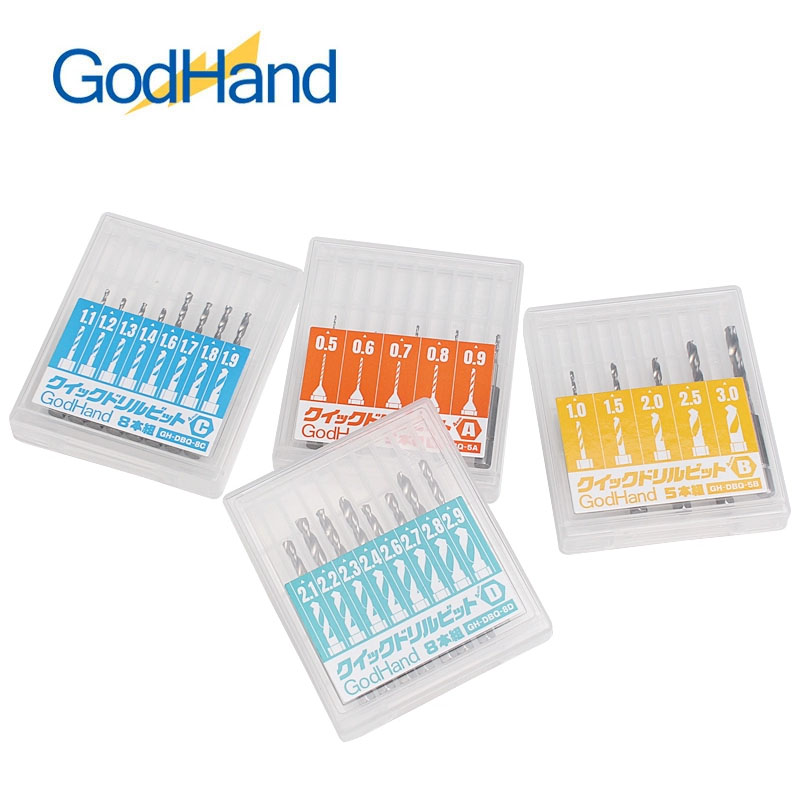 Top Tech Accessories - Godhand GH-DBQ-5A/5B/8C/8D set Mata Bor แบบดอกสว่านหัวเจาะหกเหลี่ยมเจาะงานอดิเรกชุดกดสิวจับคู่
