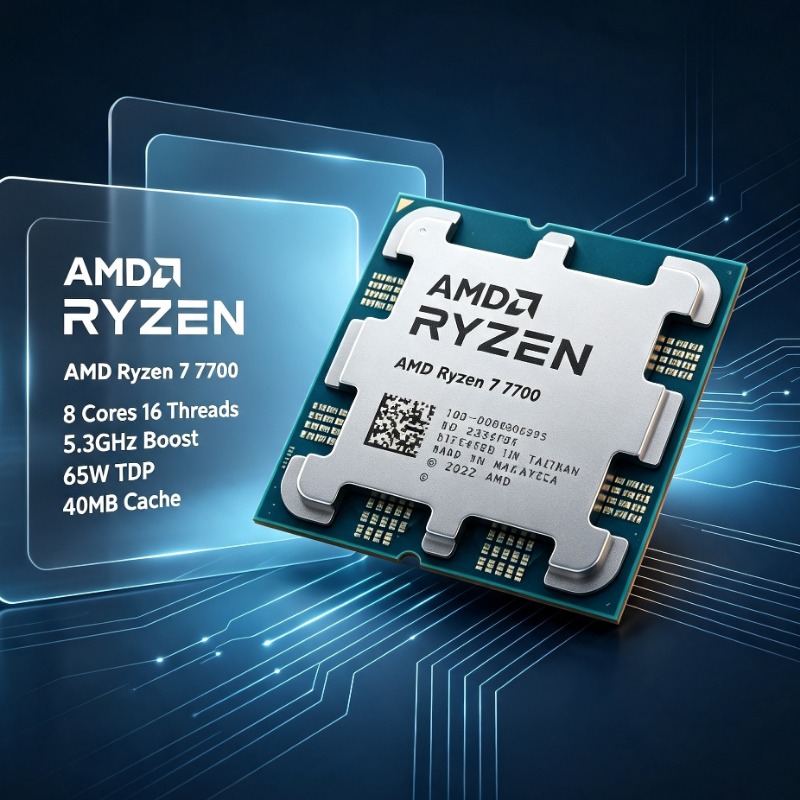 Amd Cpu Ryzen 7 - ซีพียูสำหรับคอมพิวเตอร์ตั้งโต๊ะ AMD Ryzen 7 7700 8