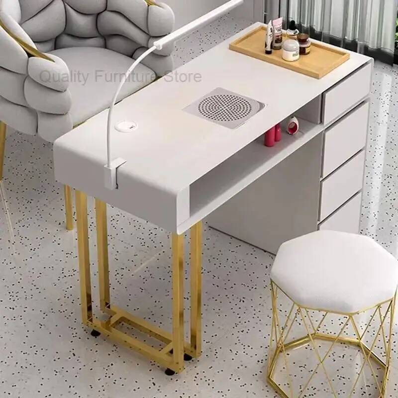 Tech Table Accessories - โต๊ะทำเล็บพกพา ดีไซน์ทันสมัย พร้อมเครื่องดูดฝุ่นสำหรับทำเล็บ อุปกรณ์เสริมสำหรับร้านเสริมสวย รุ่น MQ50NT