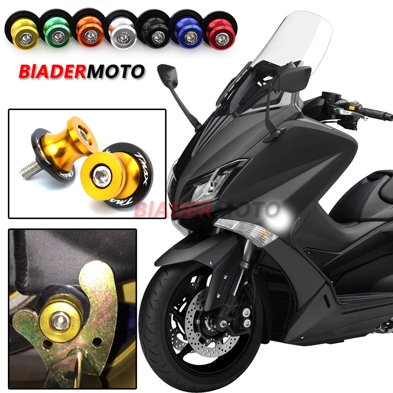 Universal Tech Accessories - อุปกรณ์เสริมรถจักรยานยนต์ใหม่ 6MM CNC Swingarm Spools ขาตั้งสกรู
