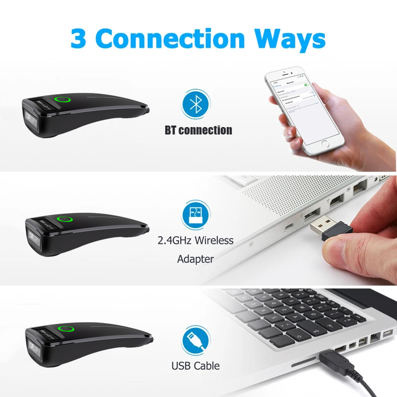 2D Barcode Scanner W7 มินิบลูท - Document Scanner Portable บทวิจารณ์และราคา