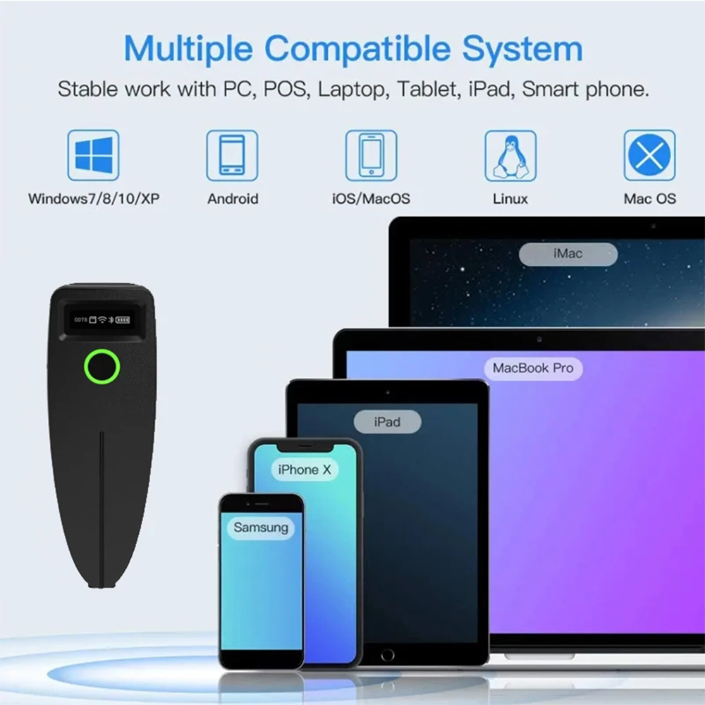 2D Barcode Scanner W7 มินิบลูท - Document Scanner Portable บทวิจารณ์และราคา