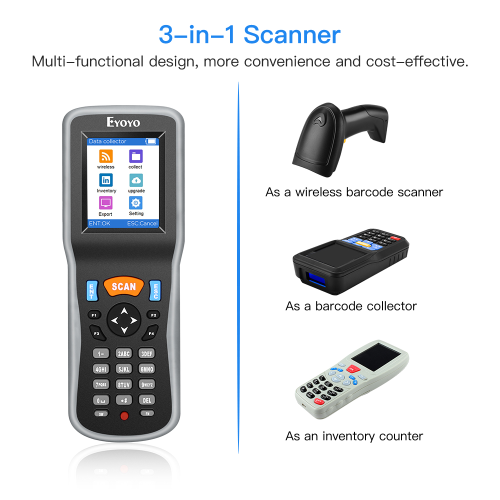 Eyoyo 1D Wireless Barcode Scan - Document Scanner Portable บทวิจารณ์และราคา