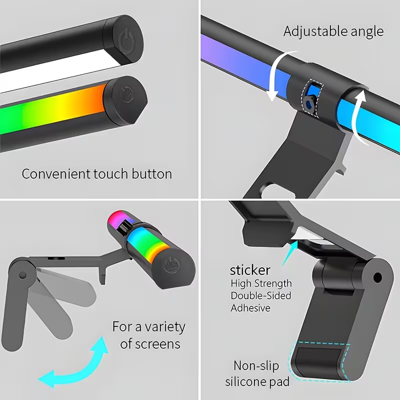 แถบไฟมอนิเตอร์ RGB ไฟบาร์สร้าง - Tech Table Accessories บทวิจารณ์และราคา