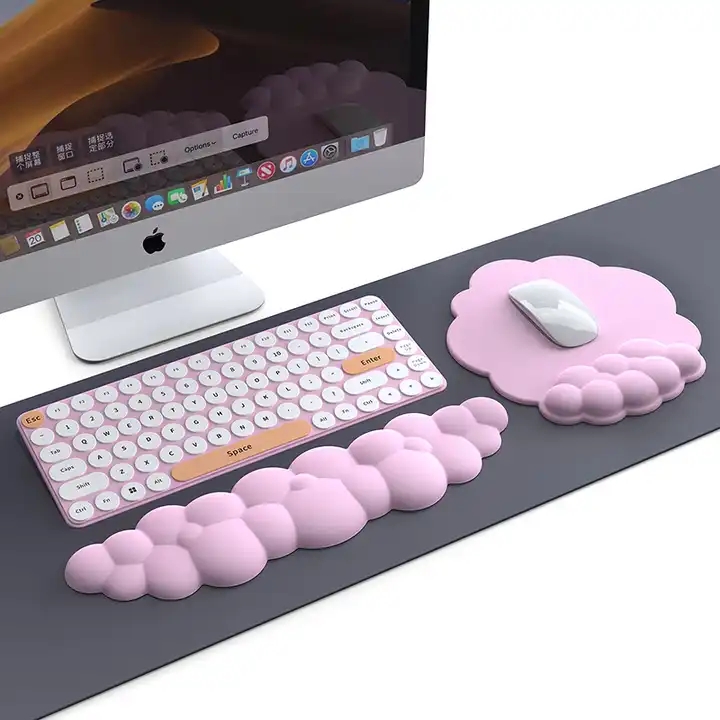 แผ่นรองเมาส์ที่รองเม้าส์ข้อมือ - Keyboard Wrist Pad Leather บทวิจารณ์และราคา