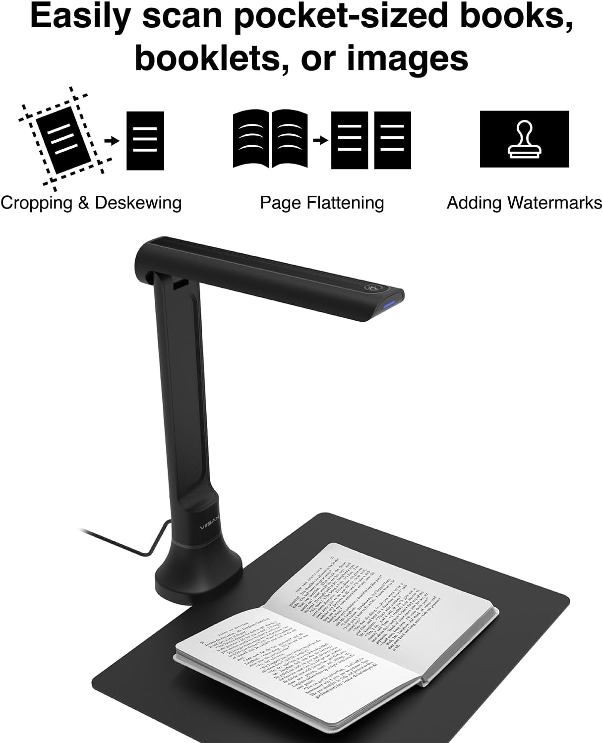 กล้องถ่ายเอกสาร VIISAN DB8401  - Document Scanner Portable บทวิจารณ์และราคา