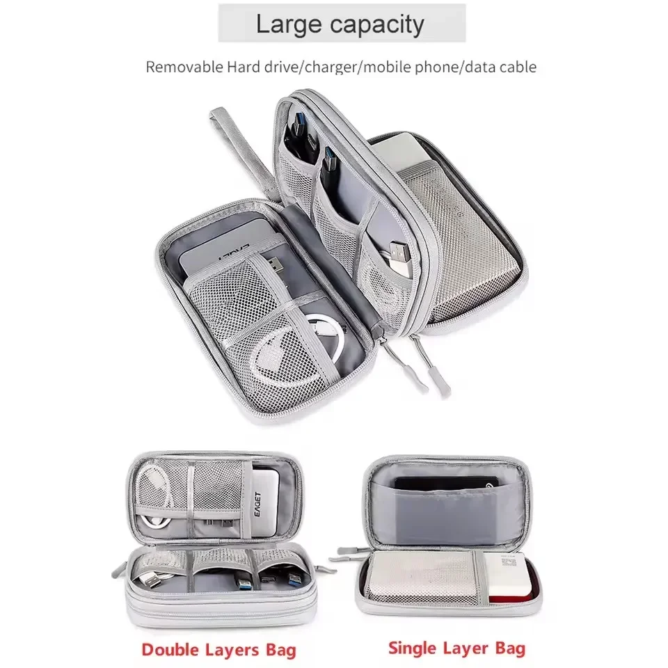 กระเป๋าเก็บสายชาร์จแบบพกพา กระ - Cable Organizer Bag บทวิจารณ์และราคา