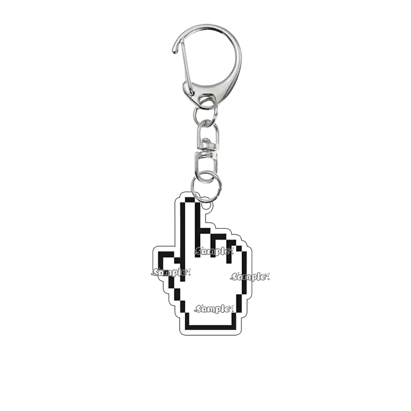 พวงกุญแจอะคริลิคพิมพ์ลายสองด้า - Tech Keychain Accessories บทวิจารณ์และราคา