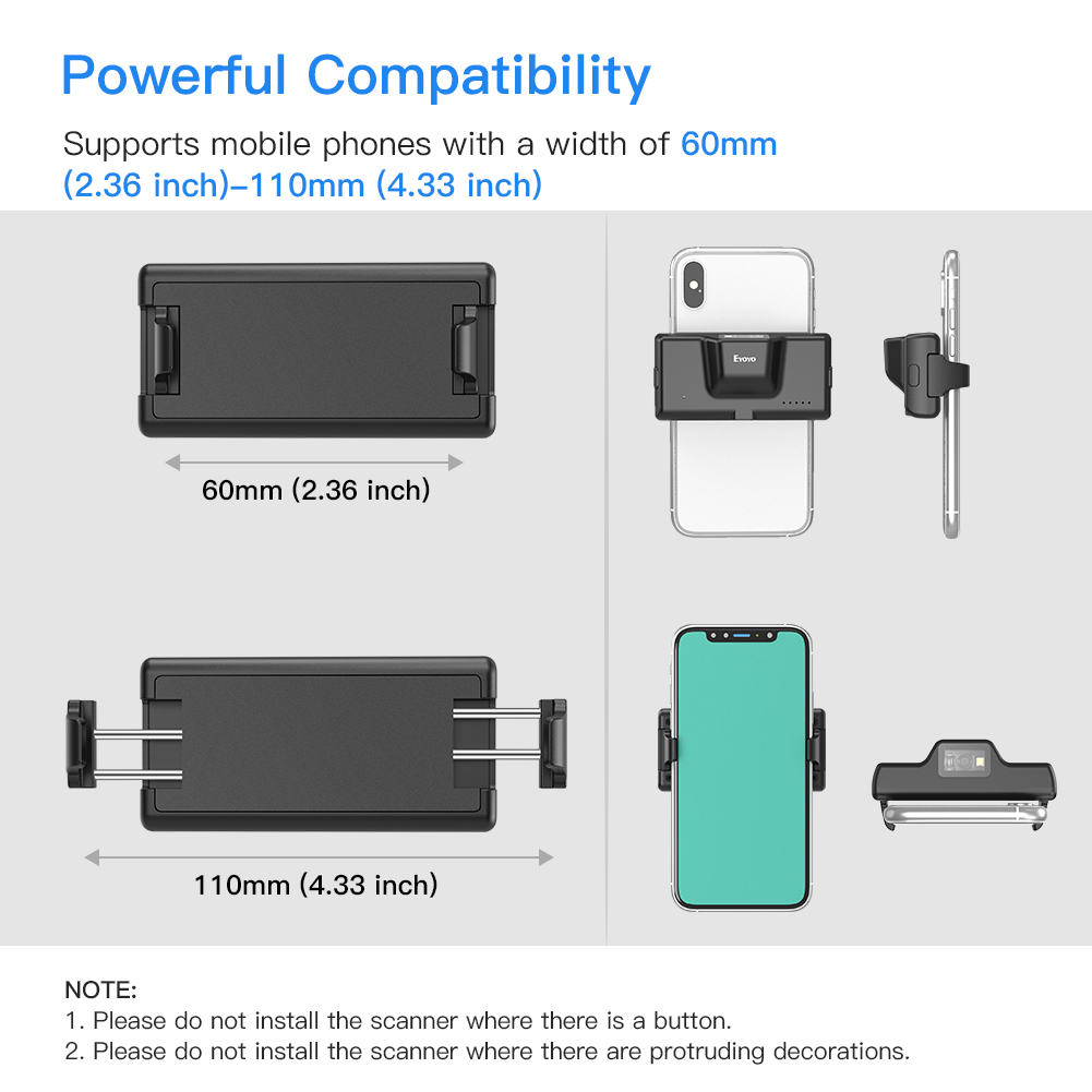 Eyoyo 2D บาร์โค้ดบลูทูธแบบหนีบ - Document Scanner Portable บทวิจารณ์และราคา