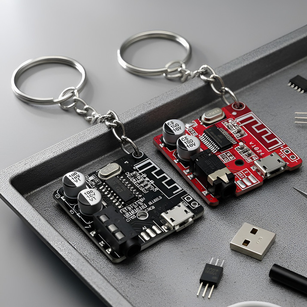 พวงกุญแจแผงวงจรสไตล์ไซเบอร์พัง - Tech Keychain Accessories บทวิจารณ์และราคา