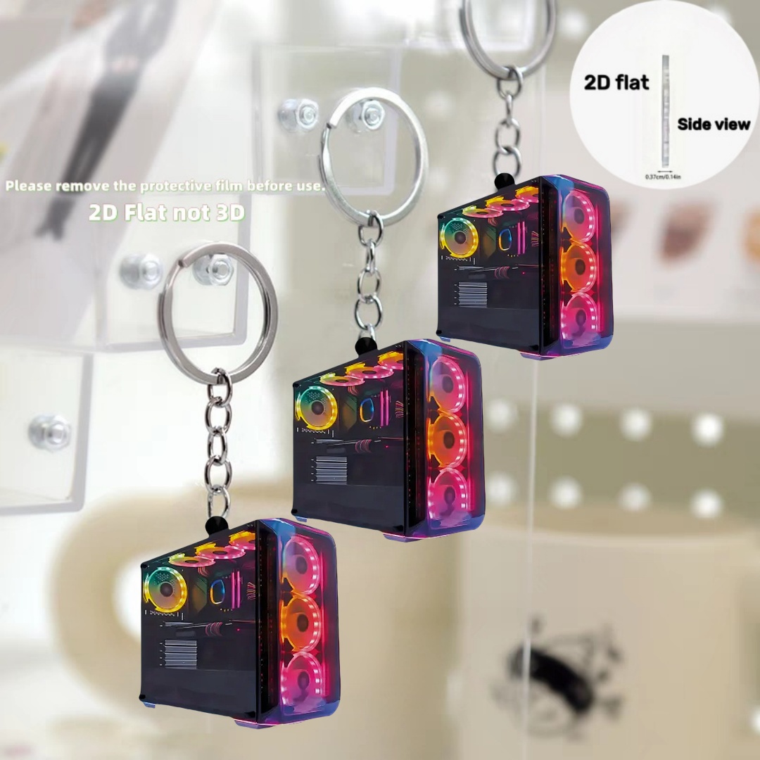 RGB โฮสต์คอมพิวเตอร์จี้พวงกุญแ - Tech Keychain Accessories บทวิจารณ์และราคา